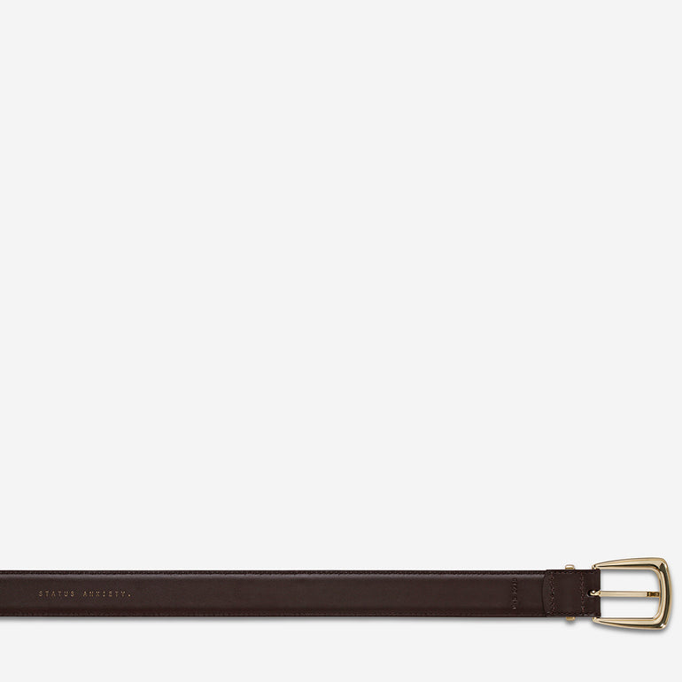 Status Anxiety Some time later Women's Leather Belt Choc/Gold