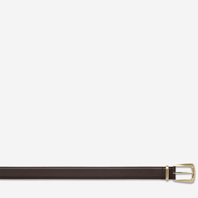 Status Anxiety Some time later Women's Leather Belt Choc/Gold