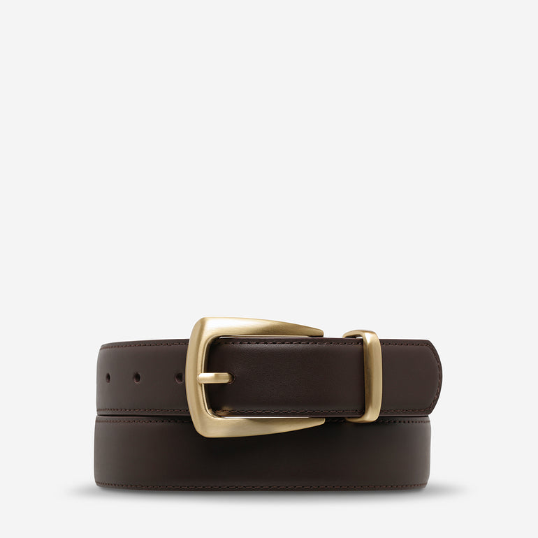 Status Anxiety Some time later Women's Leather Belt Choc/Gold