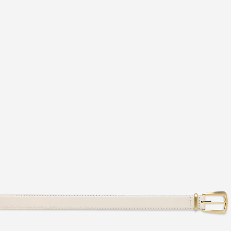 Status Anxiety Some time later Women's Leather Belt Ivory/Gold