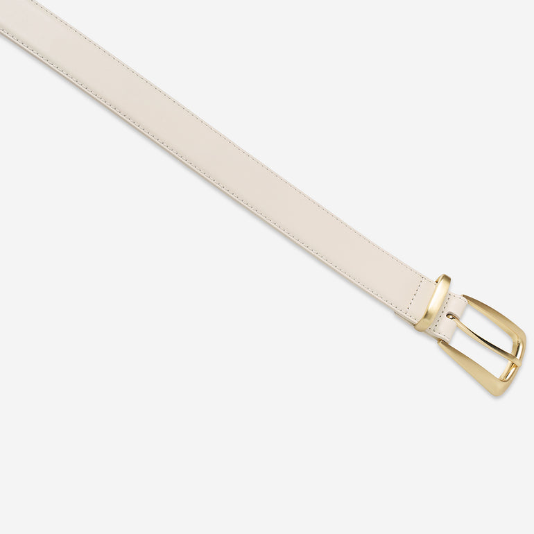 Status Anxiety Some time later Women's Leather Belt Ivory/Gold
