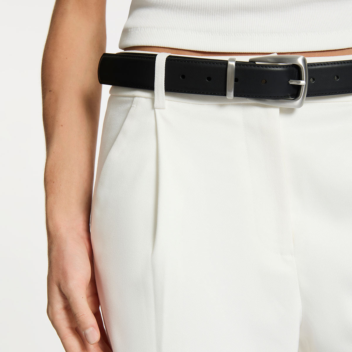 Status Anxiety Some time later Women's Leather Belt Black/Silver