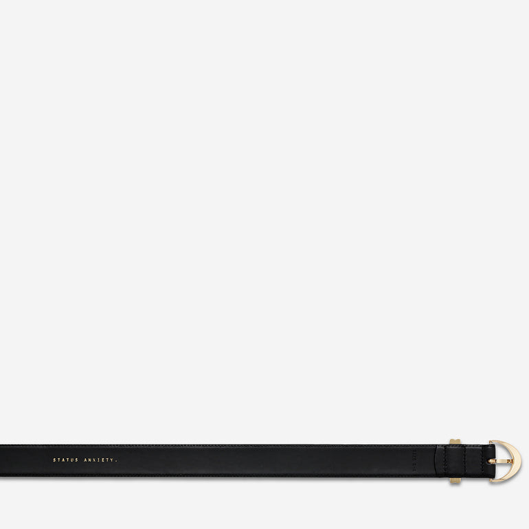 Status Anxiety Under Your Spell Women's Leather Belt Black/Gold