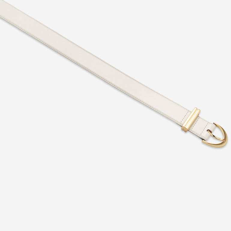Status Anxiety Under Your Spell Women's Leather Belt Ivory/Gold