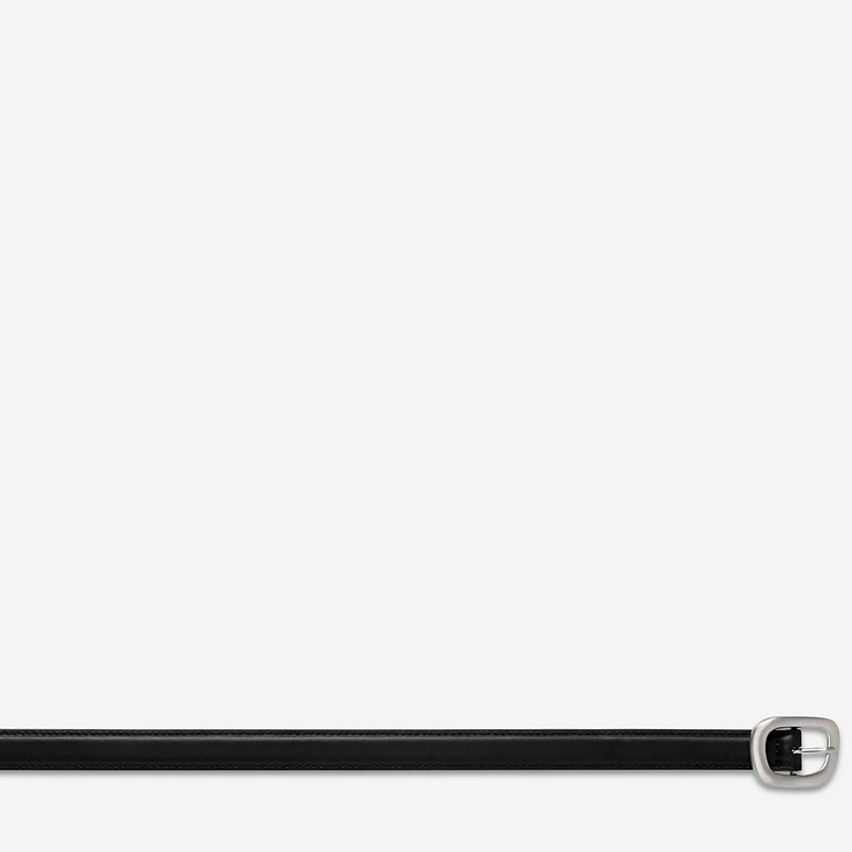 Status Anxiety Where it Leads Women's Leather Belt Black/Silver