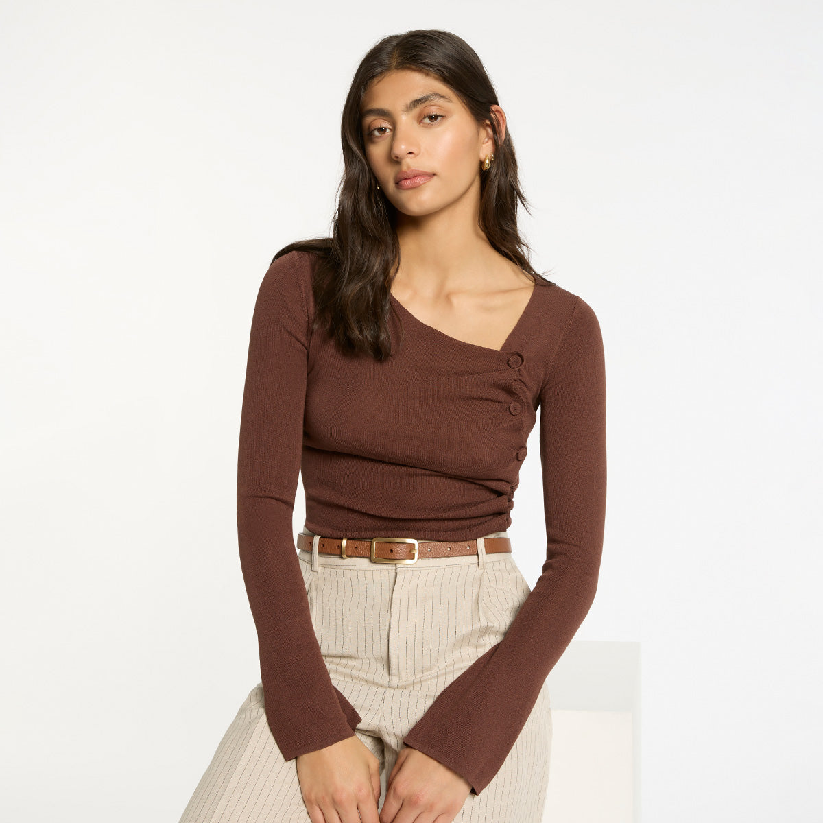 Status Anxiety Muse Women's Leather Belt Tan/Gold