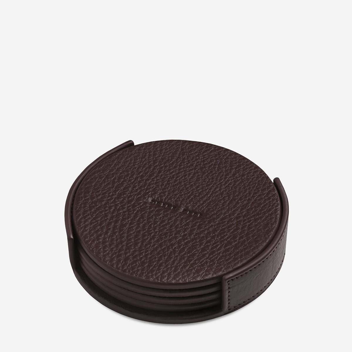 Status Anxiety Home To You Leather Coaster Set Cocoa