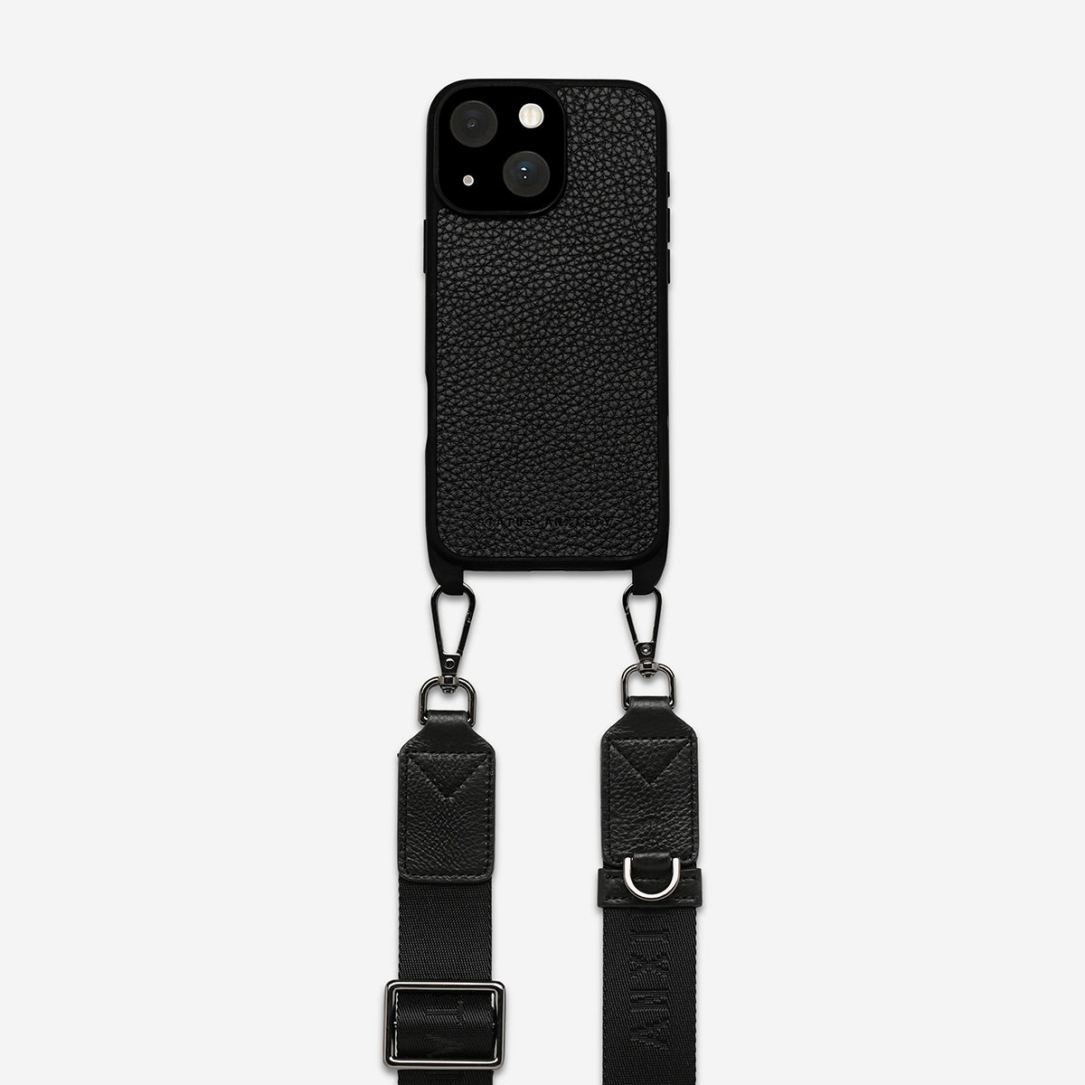 Status Anxiety Enough To Leave Leather iPhone Case Black