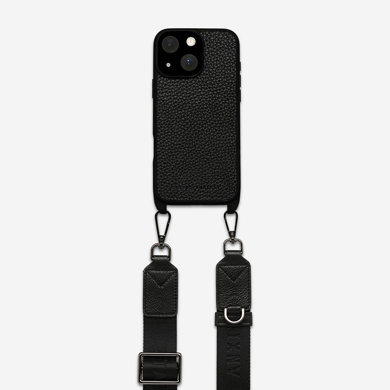 Status Anxiety Enough To Leave Leather iPhone Case Black