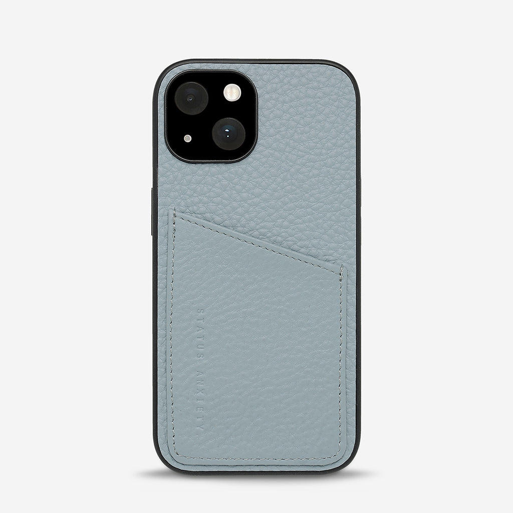 Who's Who Powder Blue Leather Phone Cases | Status Anxiety®