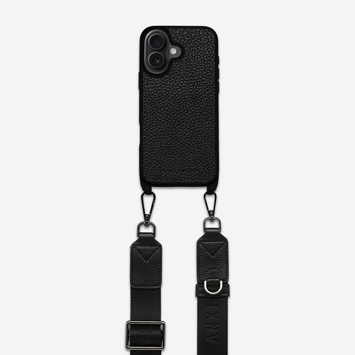 Status Anxiety Enough To Leave Leather iPhone Case Black