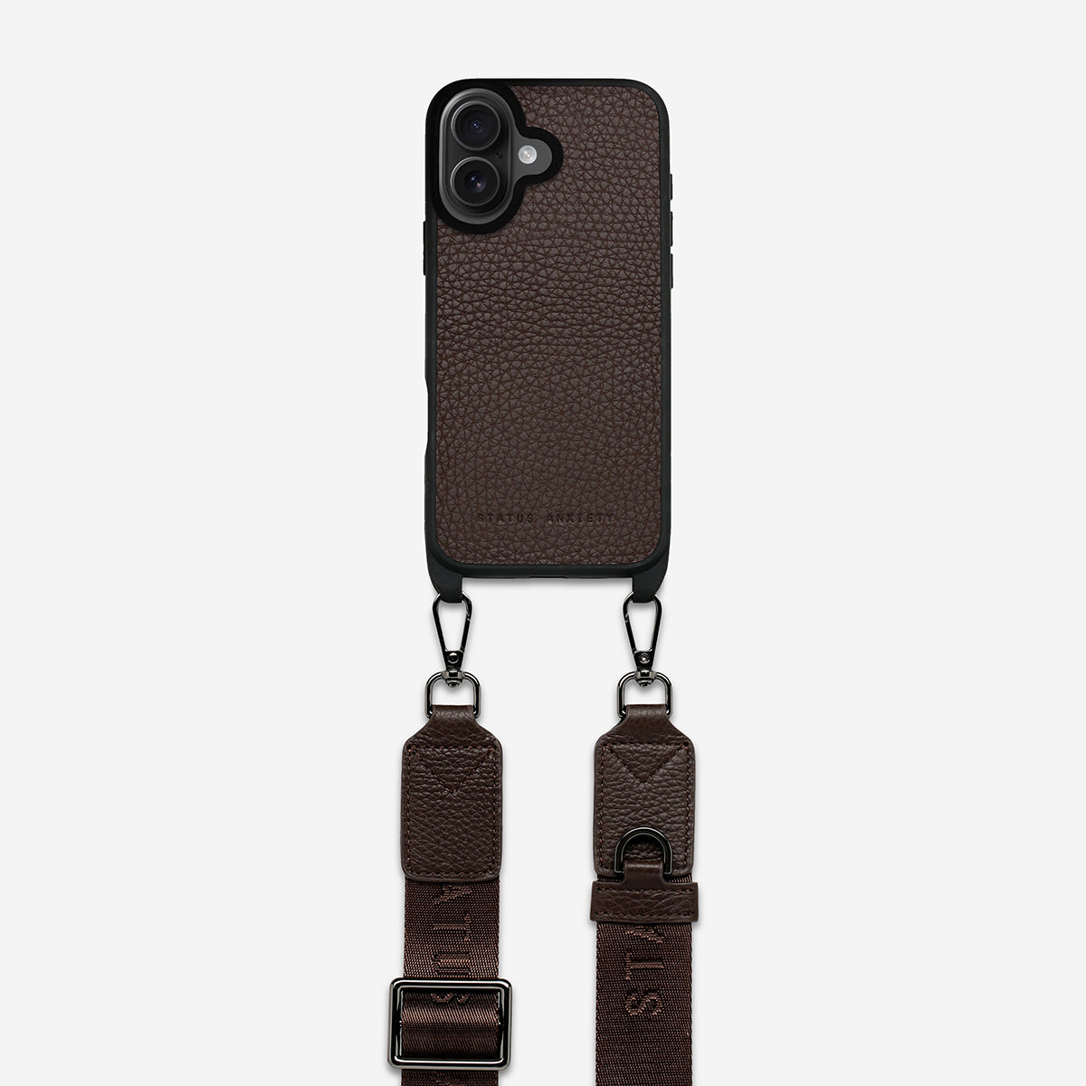 Status Anxiety Enough To Leave Leather iPhone Case Cocoa