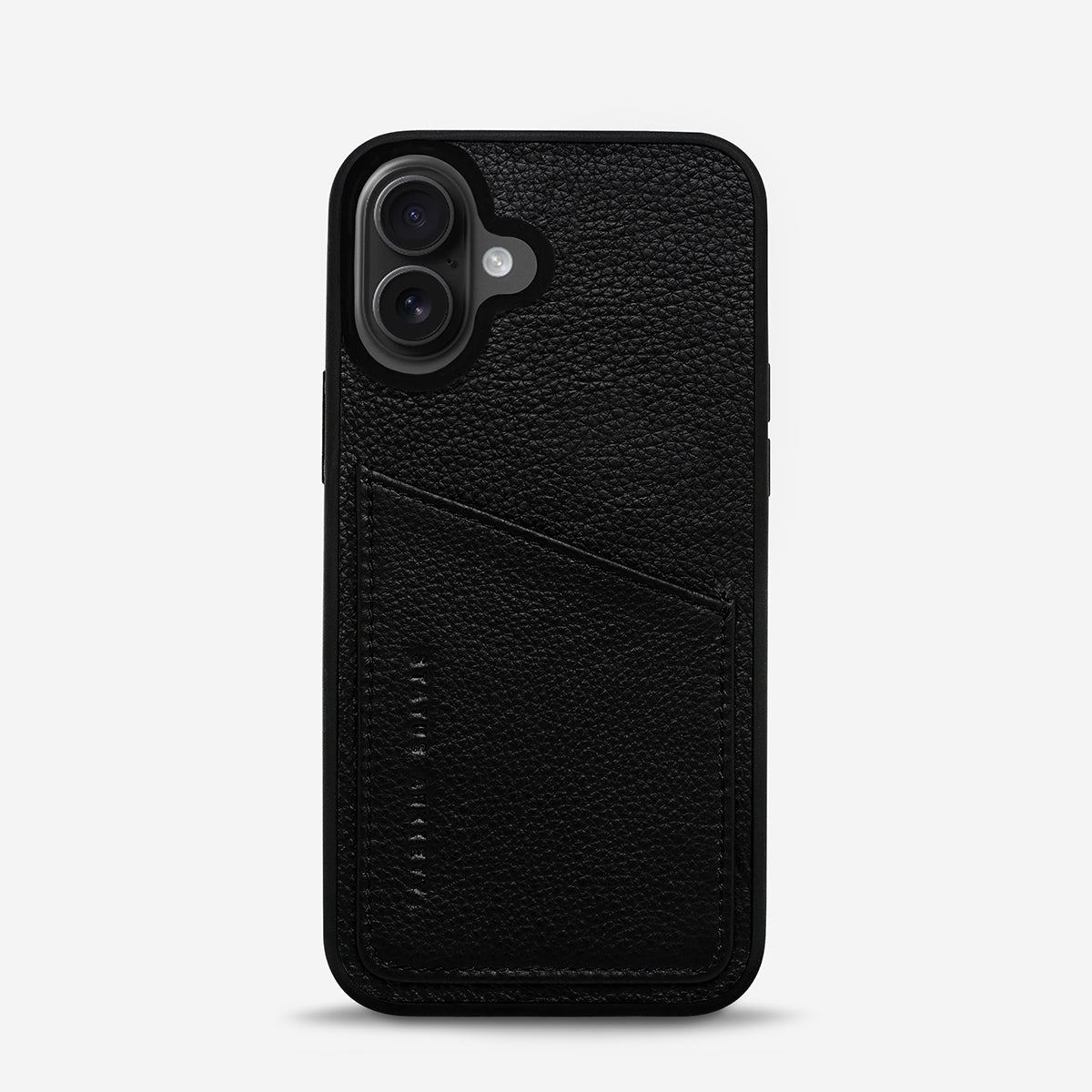 [STATUS ANXIETY]*WHO'S WHO スマホケース*iPhone13/Pro/ProMax Who's Who Black Leather Phone Cases | Status Anxiety®