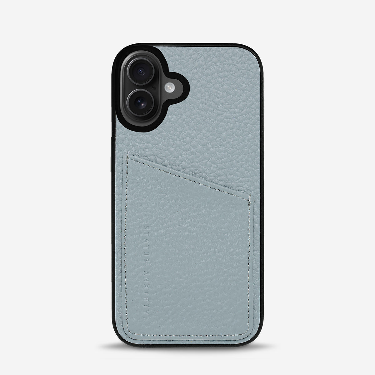 [STATUS ANXIETY]*WHO'S WHO*スマホケースiPhone16/Pro/Pro Max Who's Who Powder Blue Leather Phone Cases | Status Anxiety®