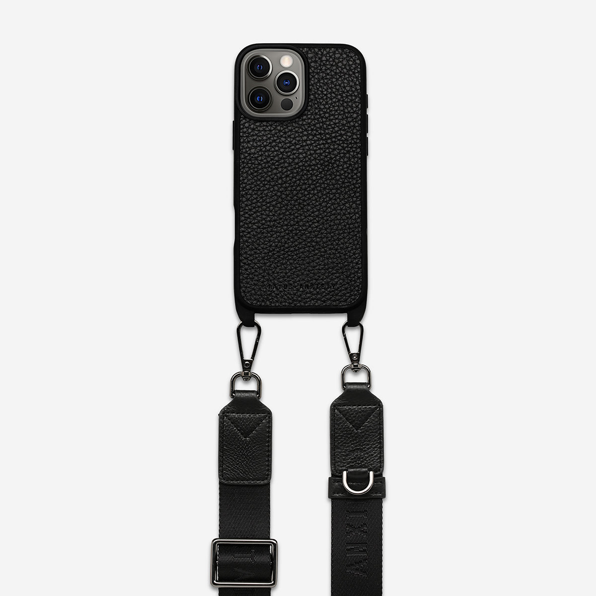 Status Anxiety Enough To Leave Leather iPhone Case Black