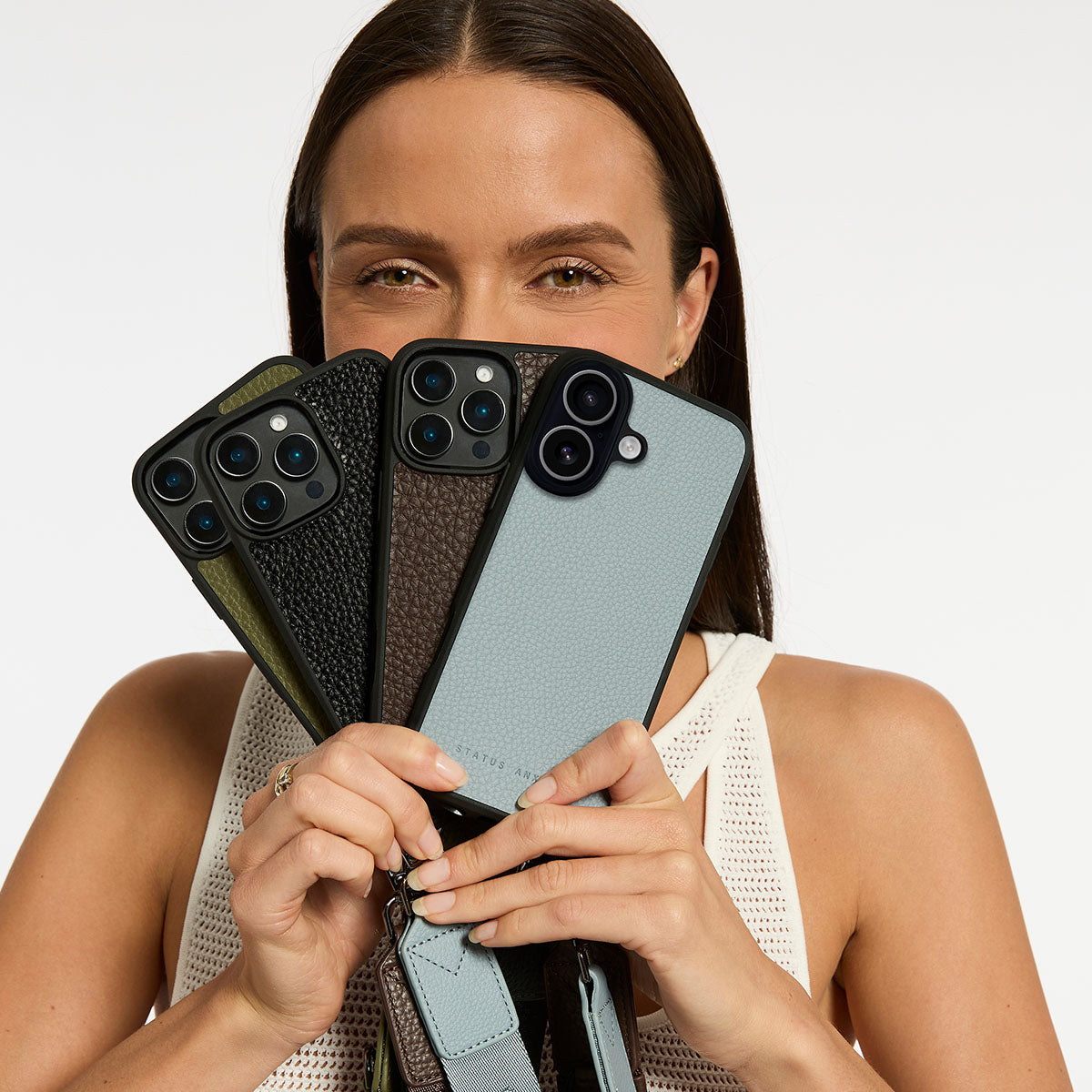 Status Anxiety Enough To Leave Leather iPhone Case Cocoa