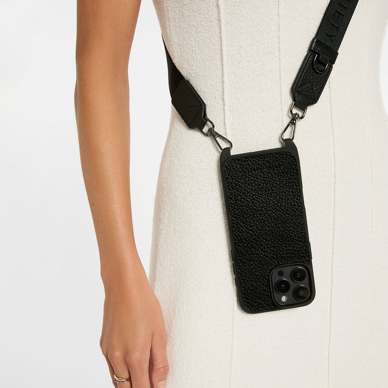 Status Anxiety Enough To Leave Leather iPhone Case Black