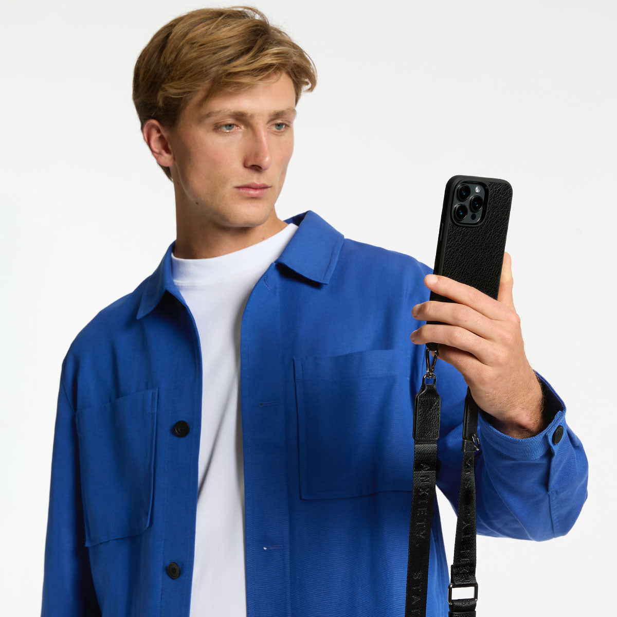 Status Anxiety Enough To Leave Leather Black iPhone Case For Men