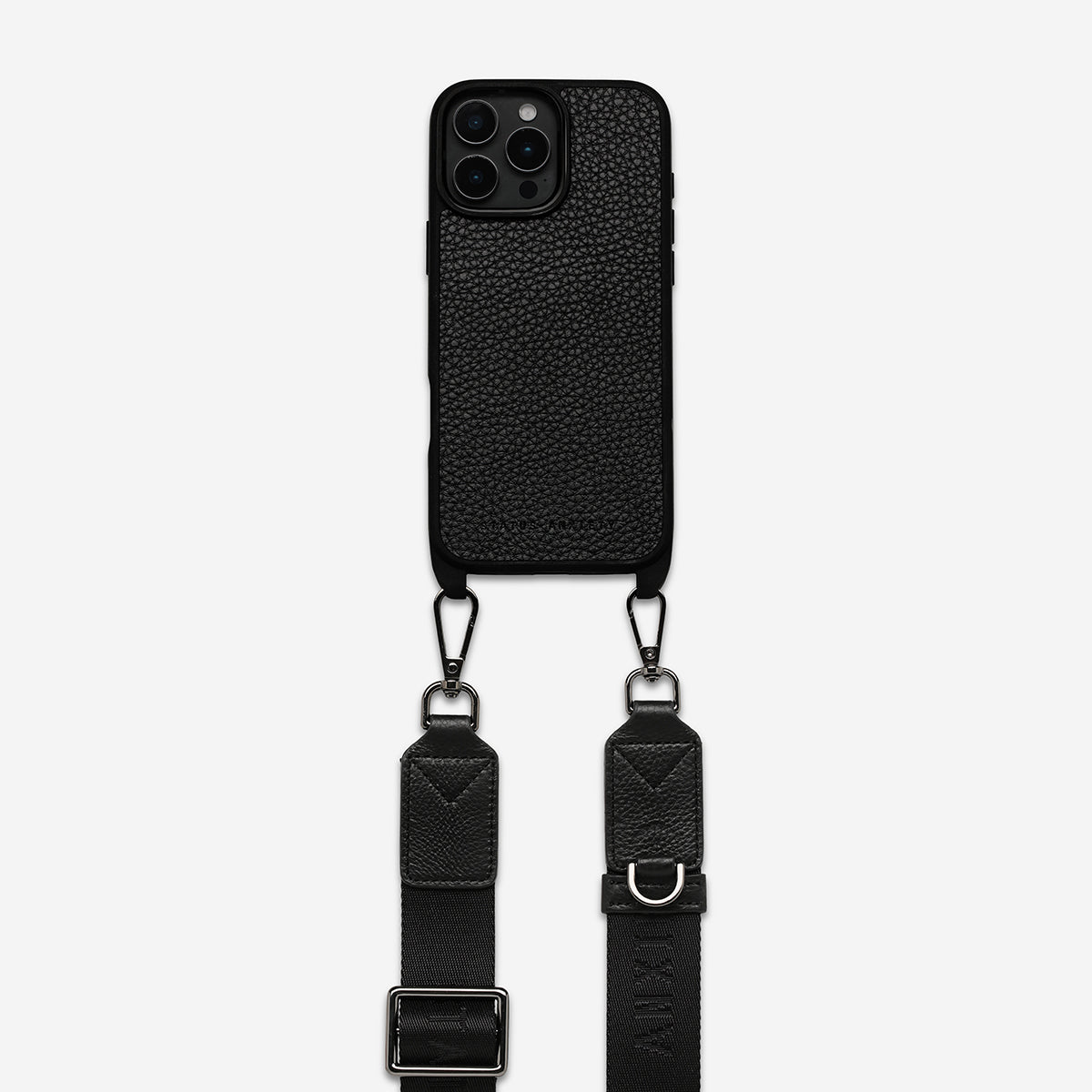 Status Anxiety Enough To Leave Leather iPhone Case Black