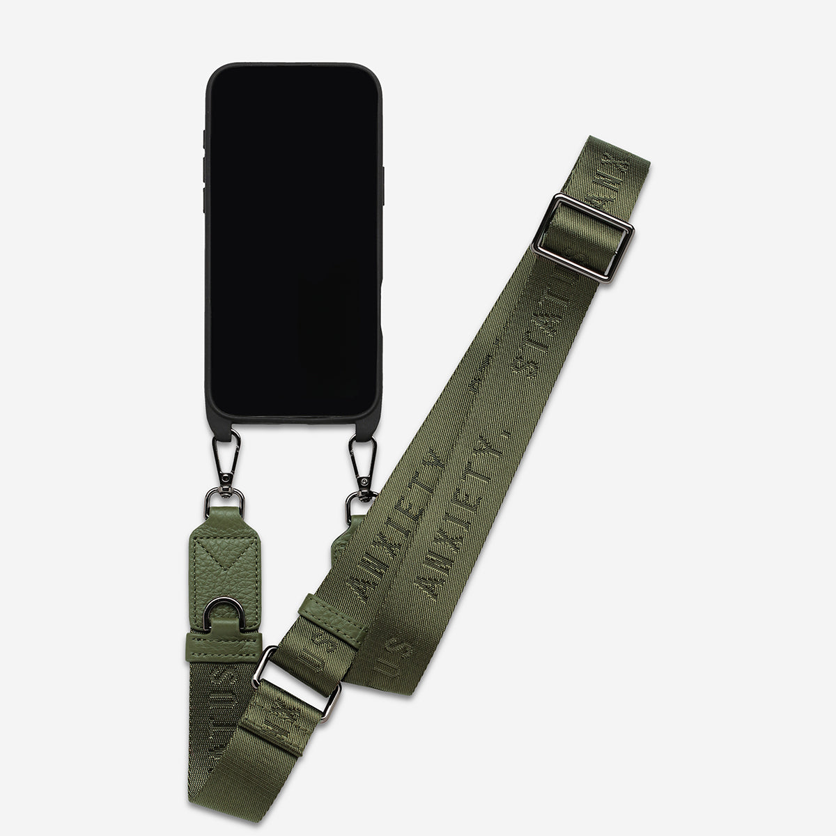 Status Anxiety Enough To Leave Leather iPhone Case Khaki