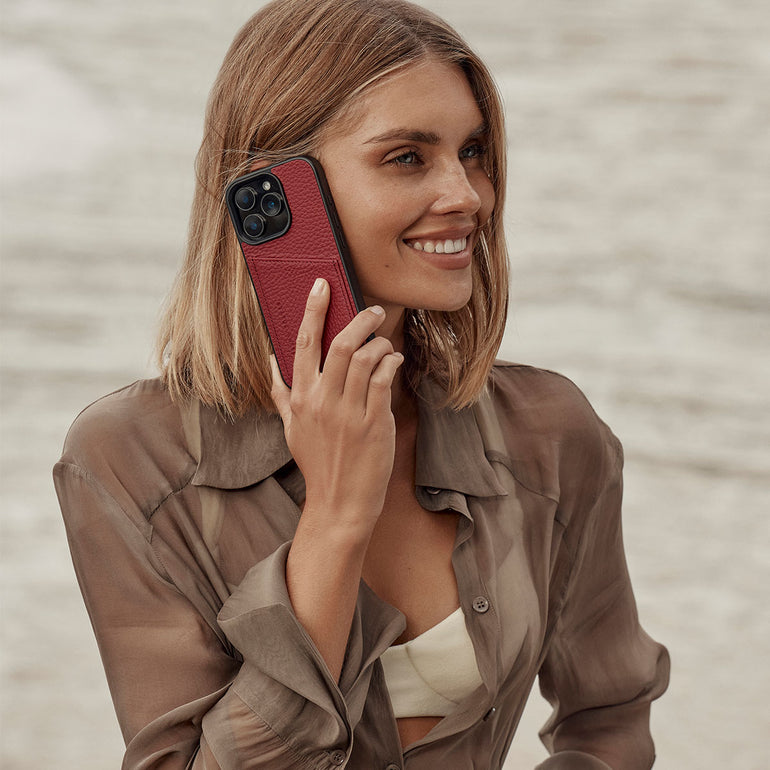 Status Anxiety Who's Who Leather iPhone Cases Rouge