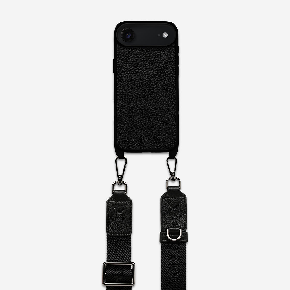 Status Anxiety Enough To Leave Leather iPhone Case Black