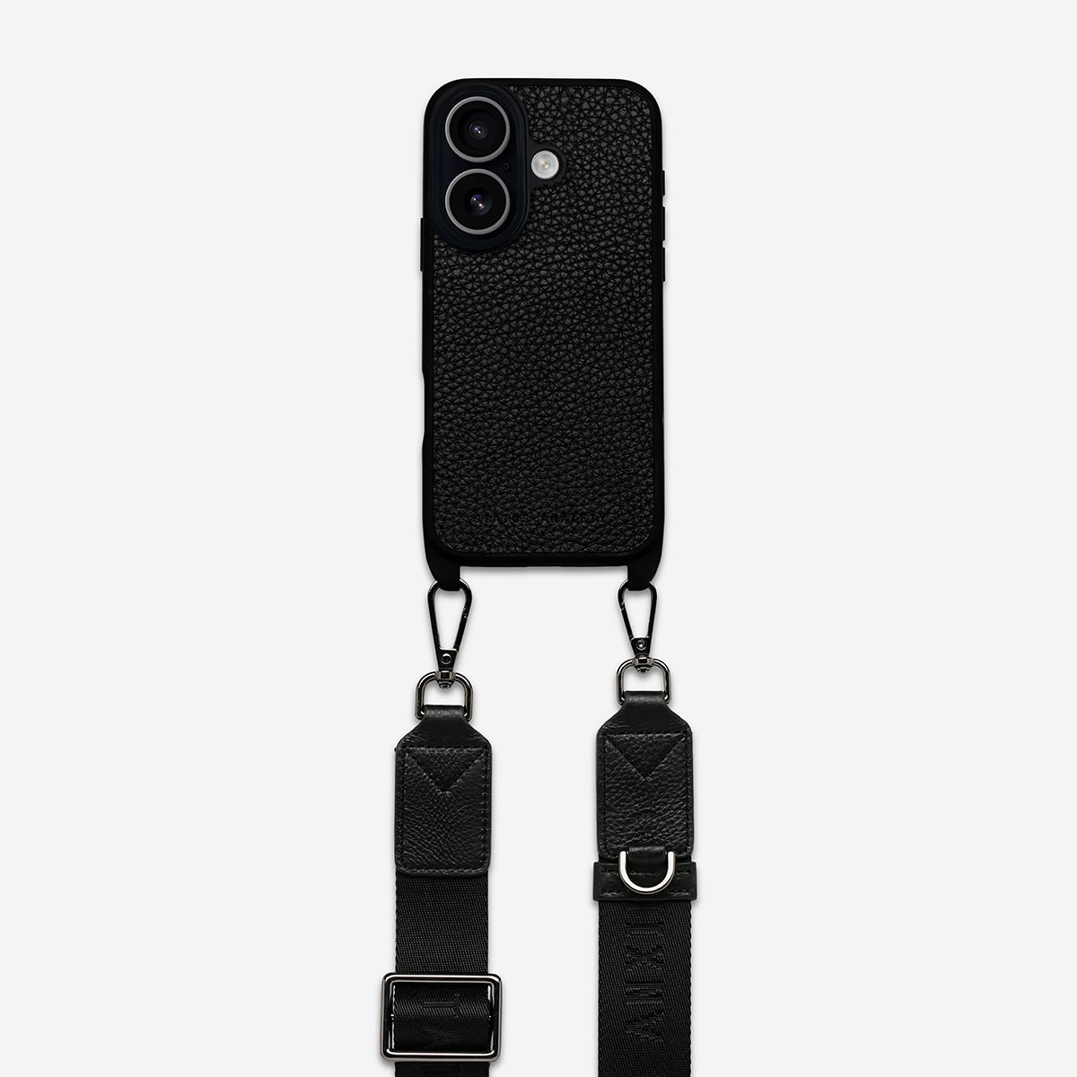 Status Anxiety Enough To Leave Leather iPhone Case Black