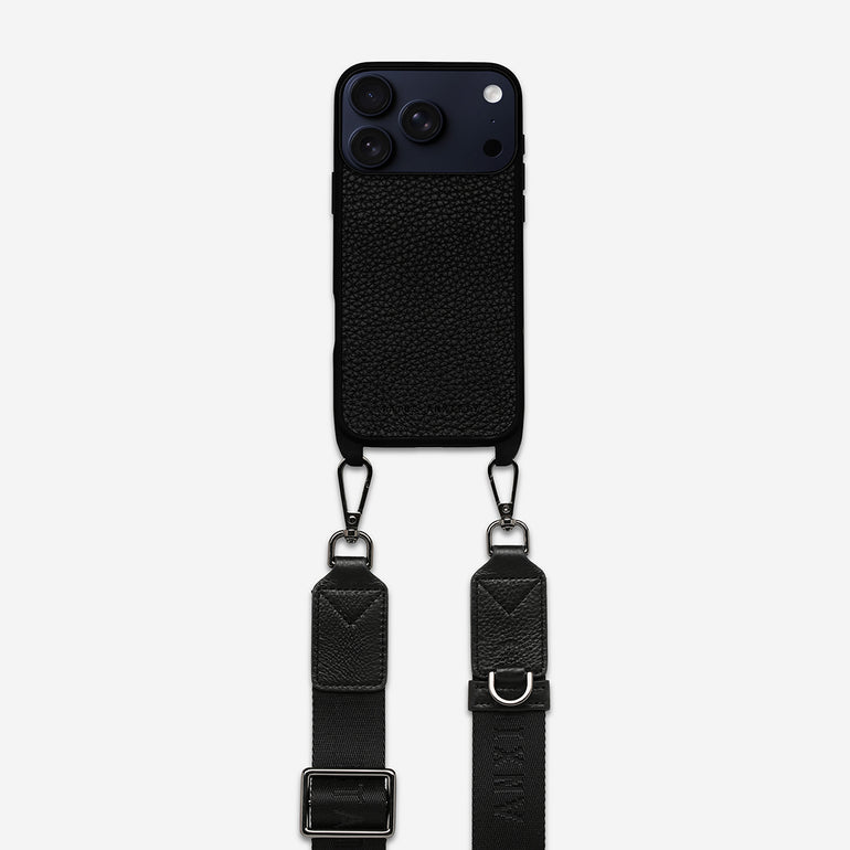 Status Anxiety Enough To Leave Leather iPhone Case Black