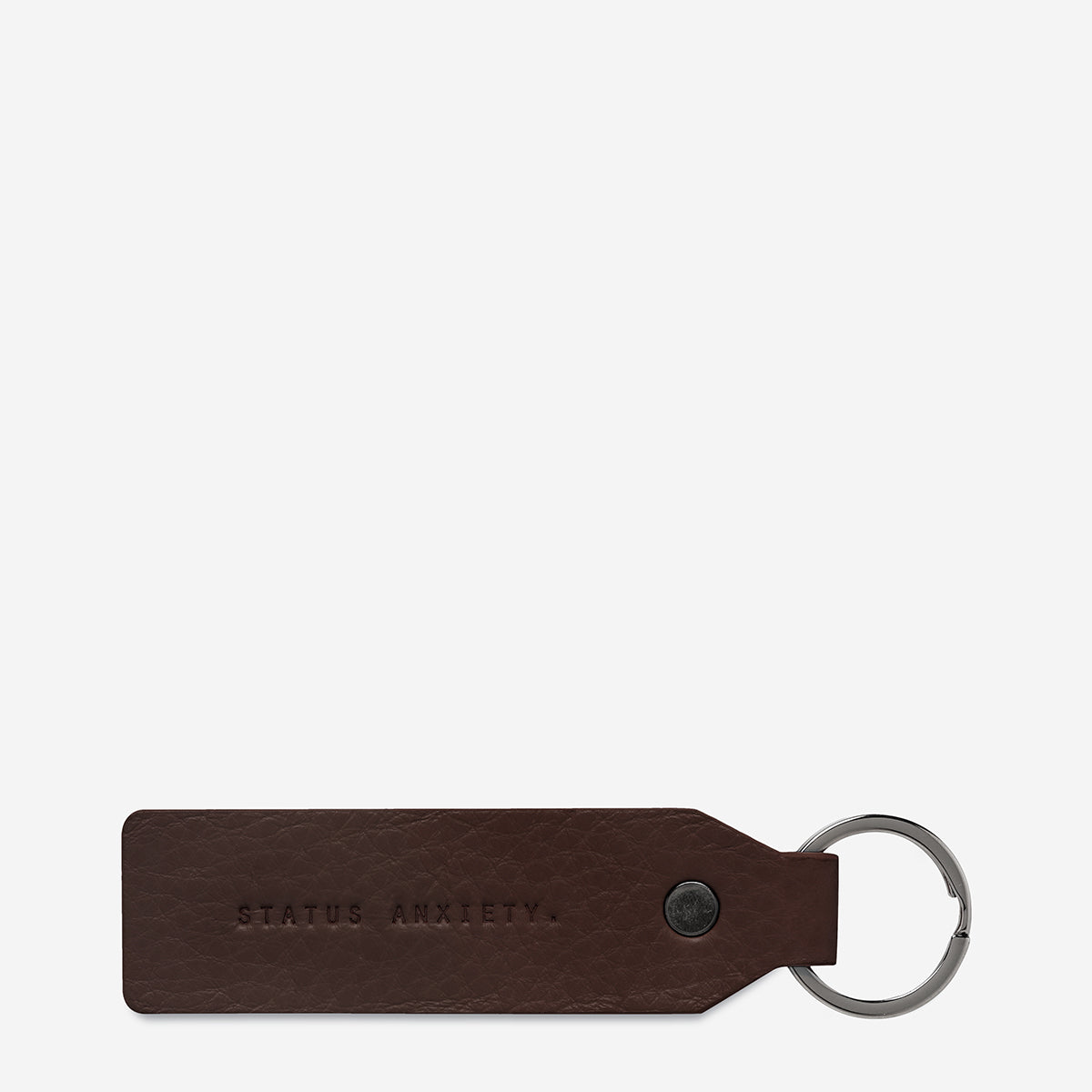 Status Anxiety Make Your Move Leather Keyring Cocoa