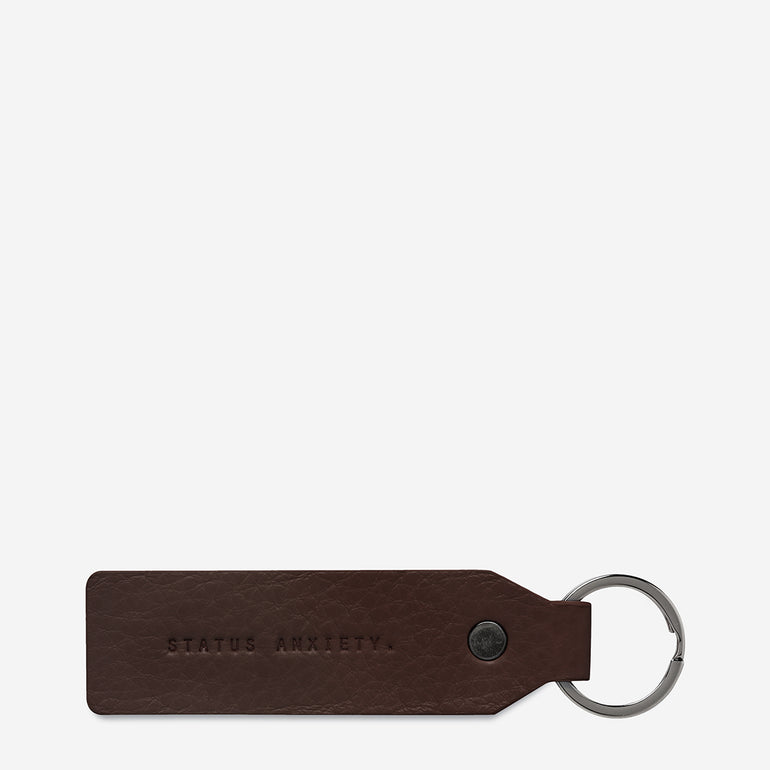 Status Anxiety Make Your Move Leather Keyring Cocoa