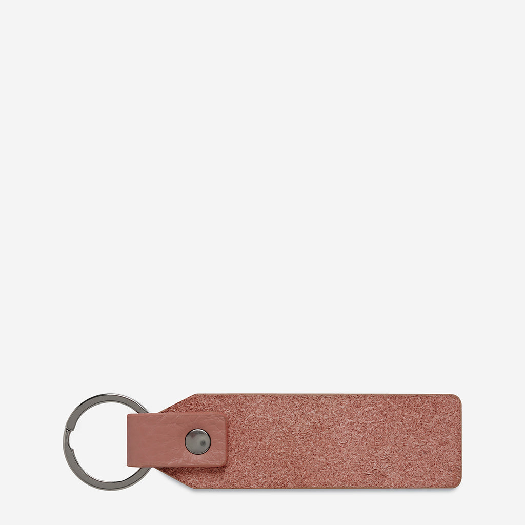Make Your Move Dusty Rose Leather Keyring Status Anxiety®