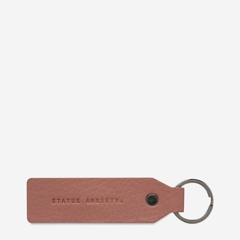 Status Anxiety Make Your Move Leather Keyring Dusty Rose