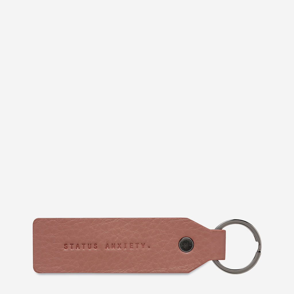 Make Your Move Dusty Rose Leather Keyring Status Anxiety®