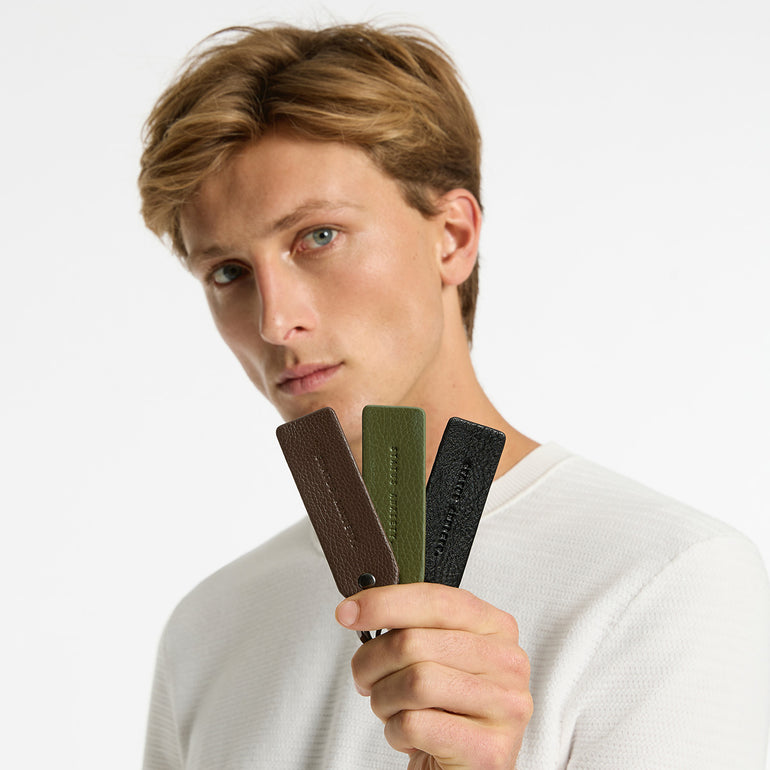 Status Anxiety Make Your Move Leather Keyring Cocoa