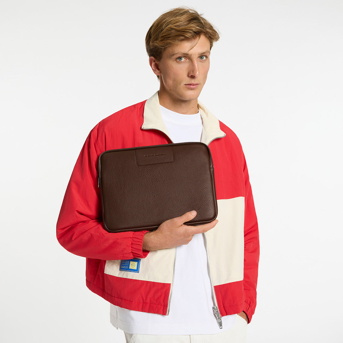 Status Anxiety Before I Leave Cocoa Leather Laptop Case For Men