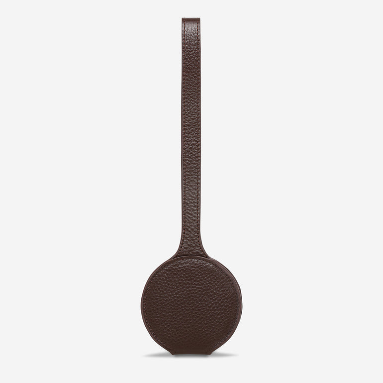 Status Anxiety As You Go Leather Luggage Tag Cocoa
