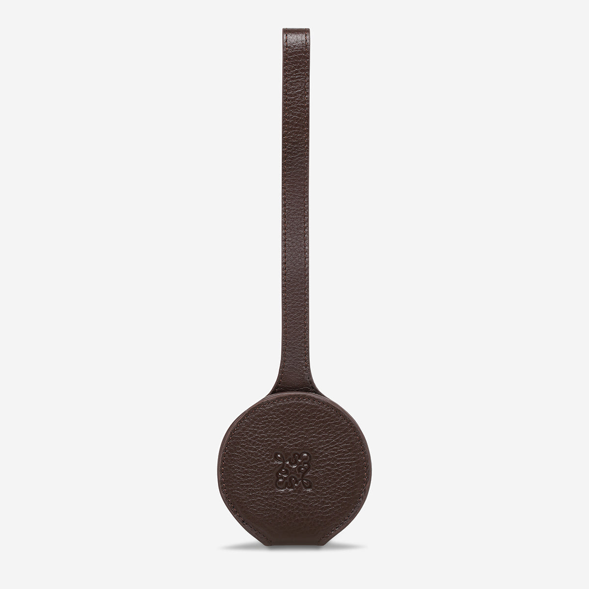 Status Anxiety As You Go Leather Luggage Tag Cocoa