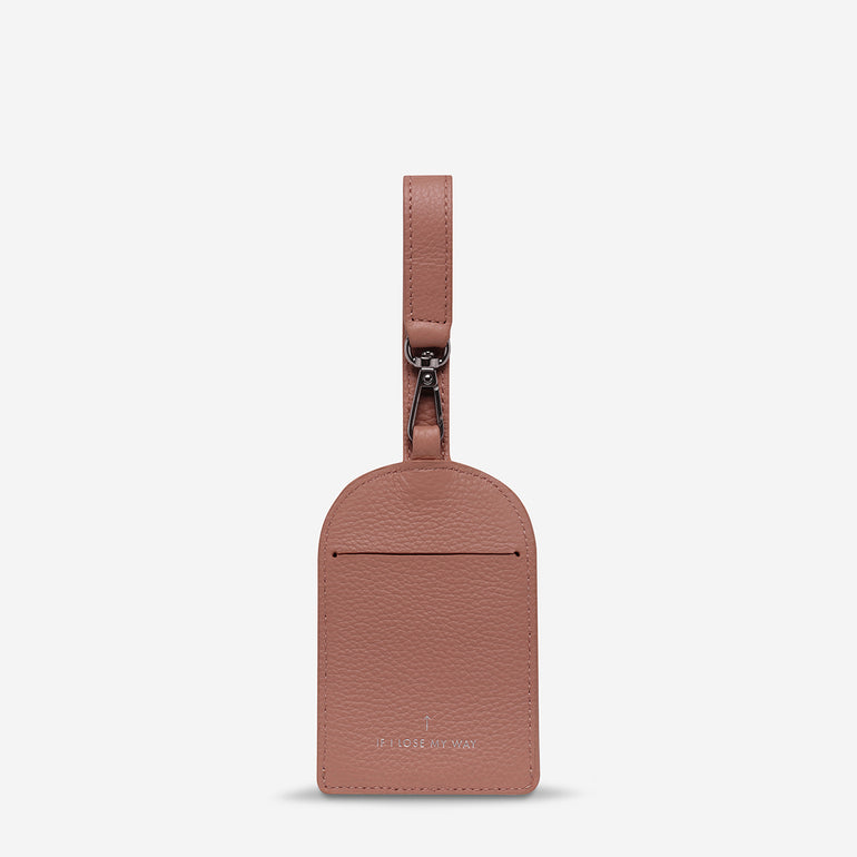 Status Anxiety Found You Leather Luggage Tag Dusty Rose