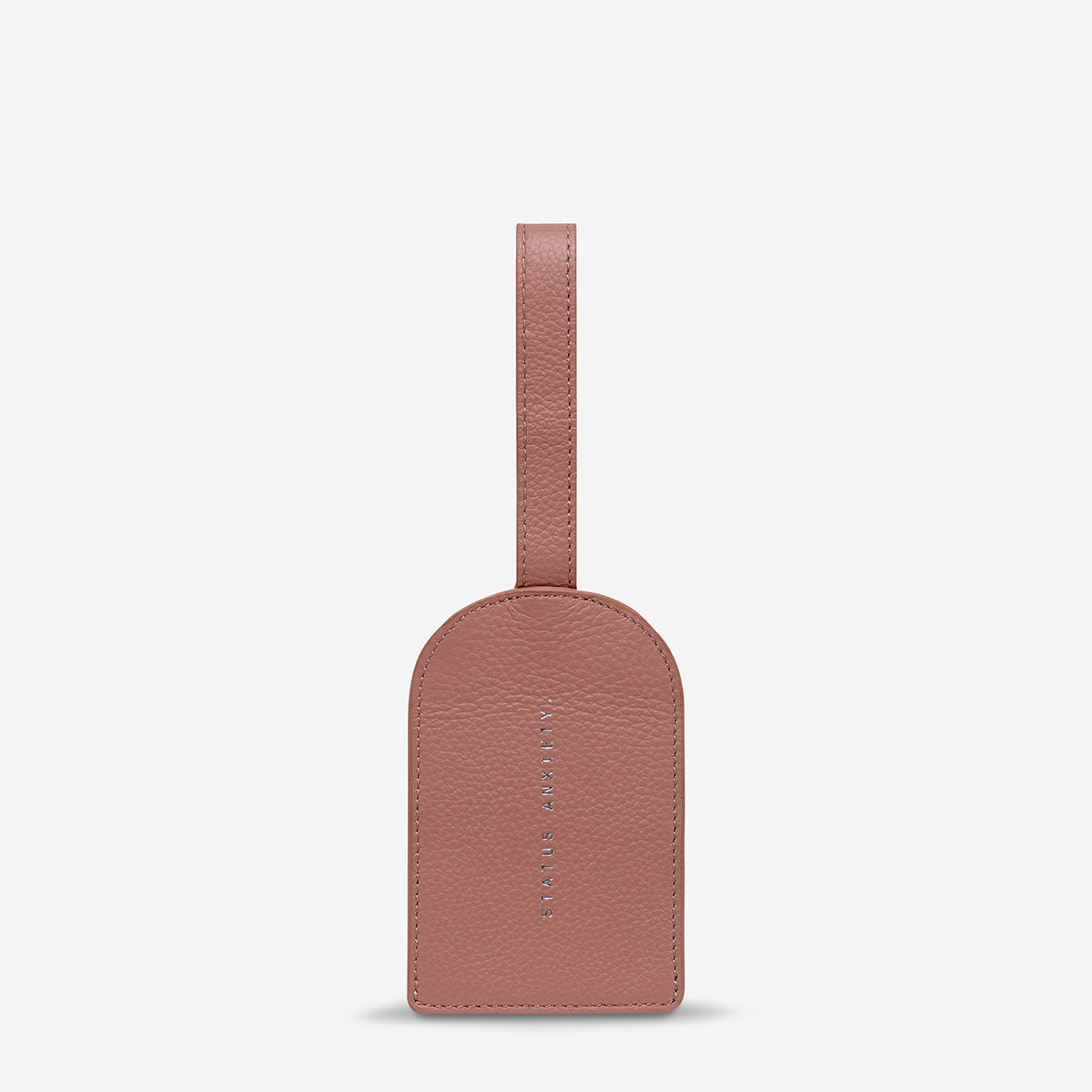 Status Anxiety Found You Leather Luggage Tag Dusty Rose