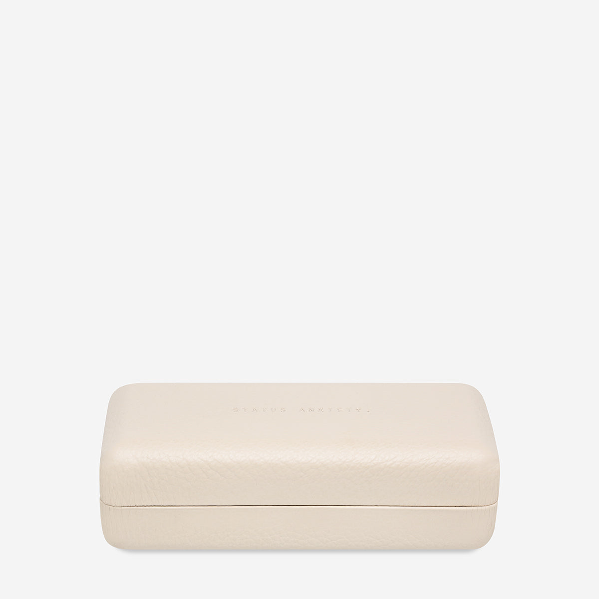 Status Anxiety Run To The Sun Leather Sunglasses Case Oat