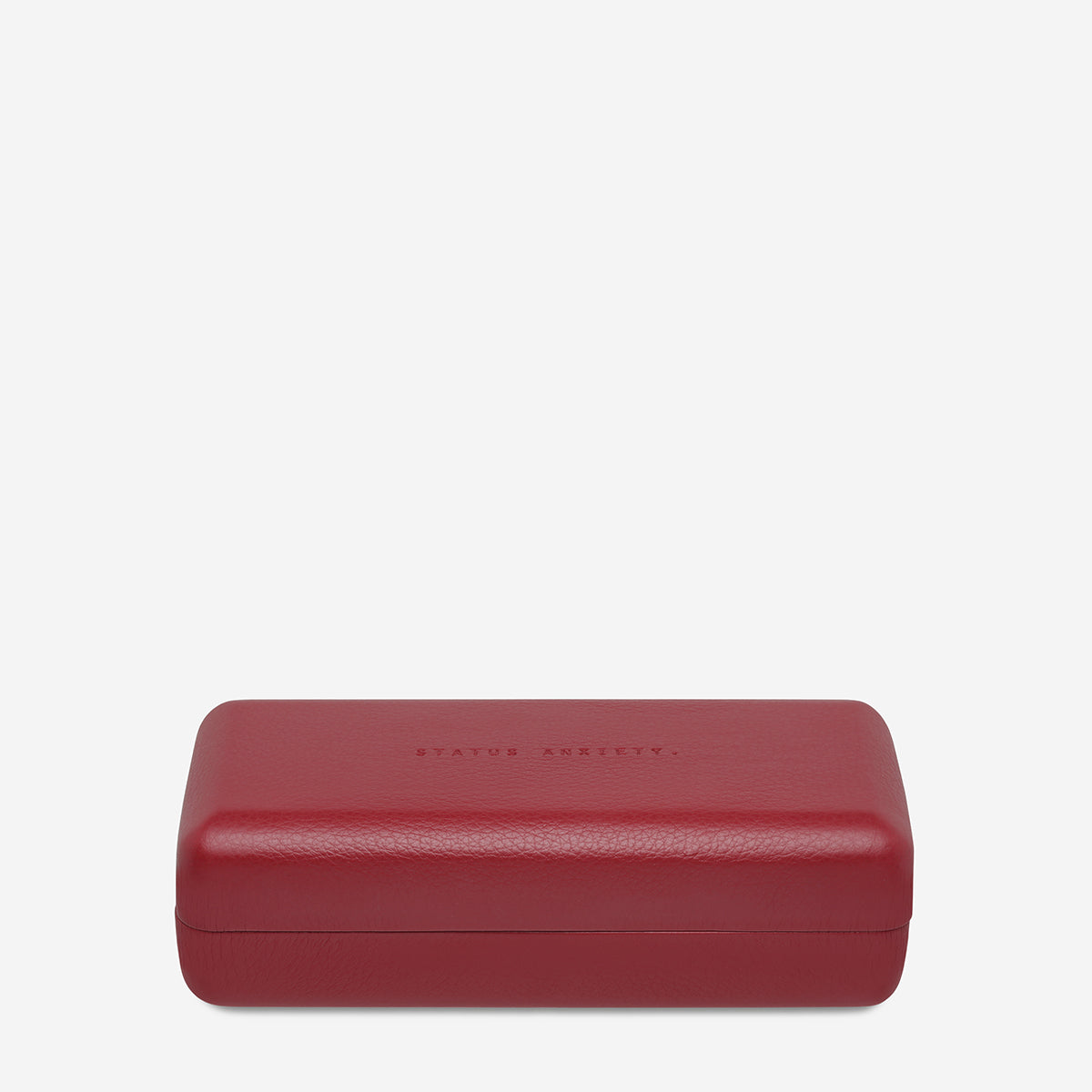 Status Anxiety Run To The Sun Leather Sunglasses Case Rouge