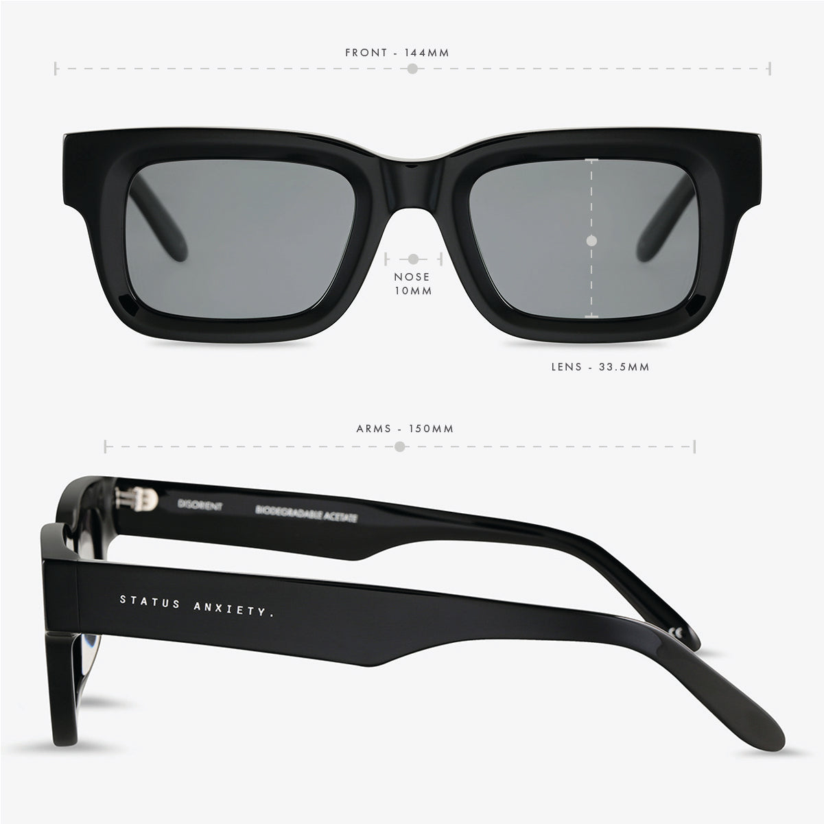Status Anxiety Disorient Sunglasses Black