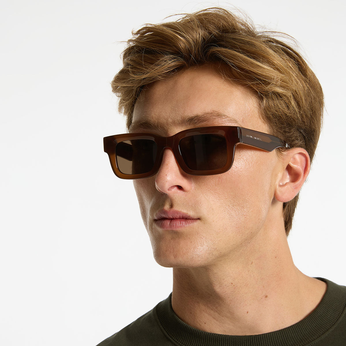 Status Anxiety Disorient Brown Sunglasses For Men