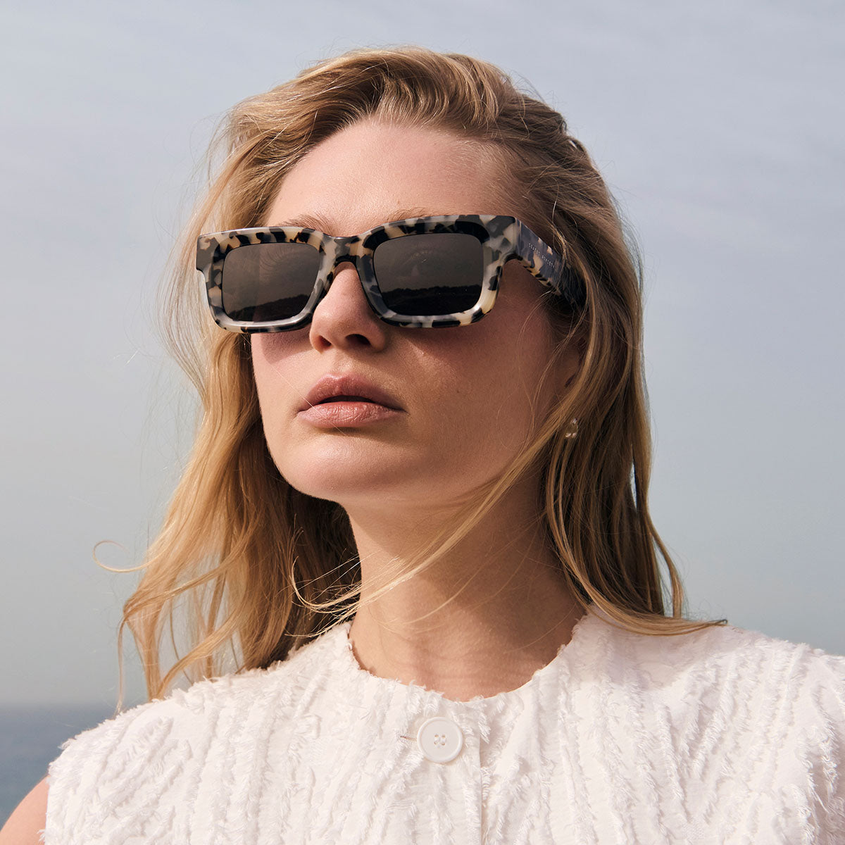 Status Anxiety Disorient Sunglasses White Tort