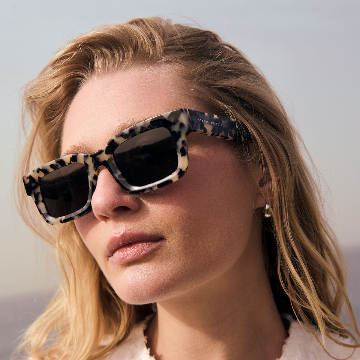 Status Anxiety Disorient Sunglasses White Tort