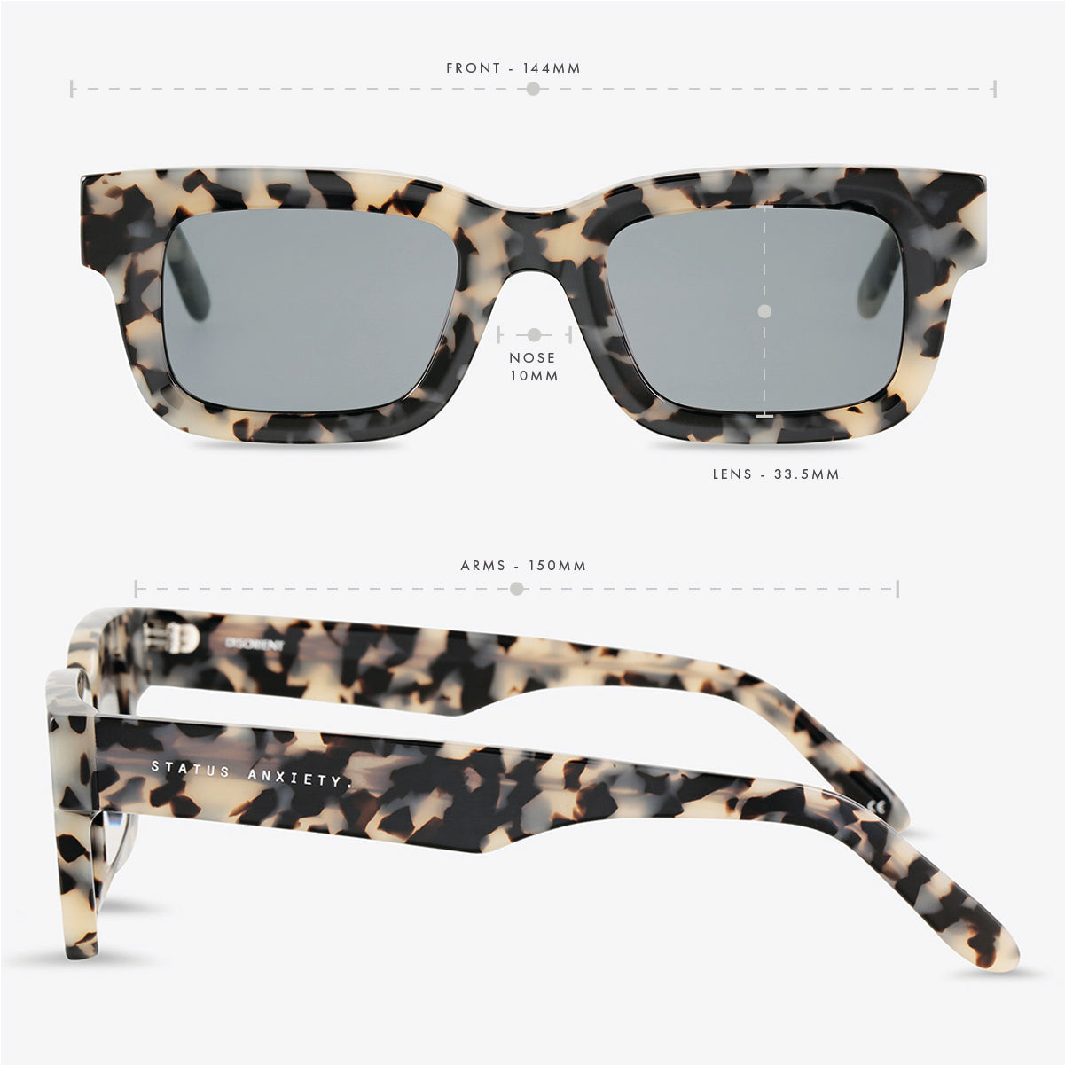 Status Anxiety Disorient Sunglasses White Tort