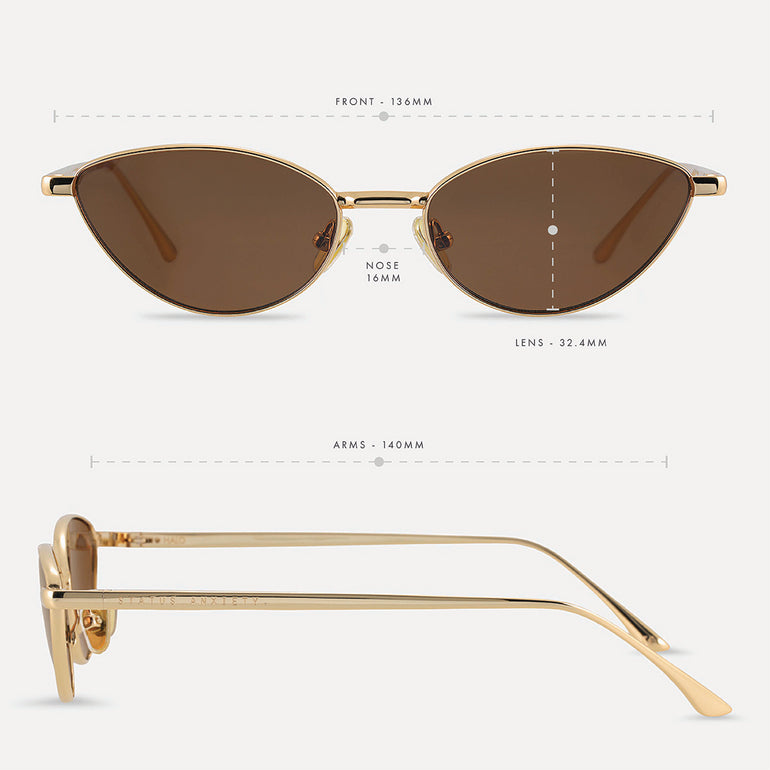 Status Anxiety Halo Sunglasses Gold