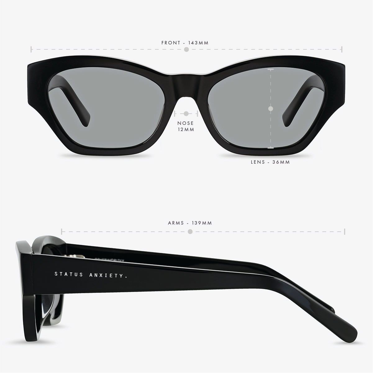 Status Anxiety Otherworldly Sunglasses Black