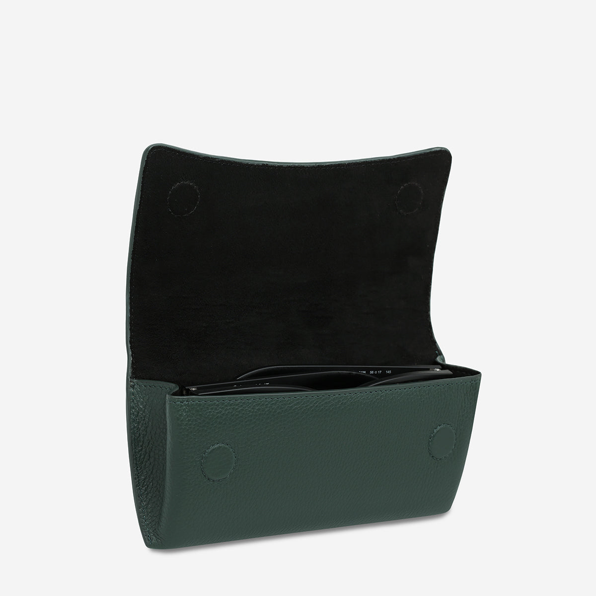 Status Anxiety ‘Into The Ether’ Leather Sunglasses Case Teal