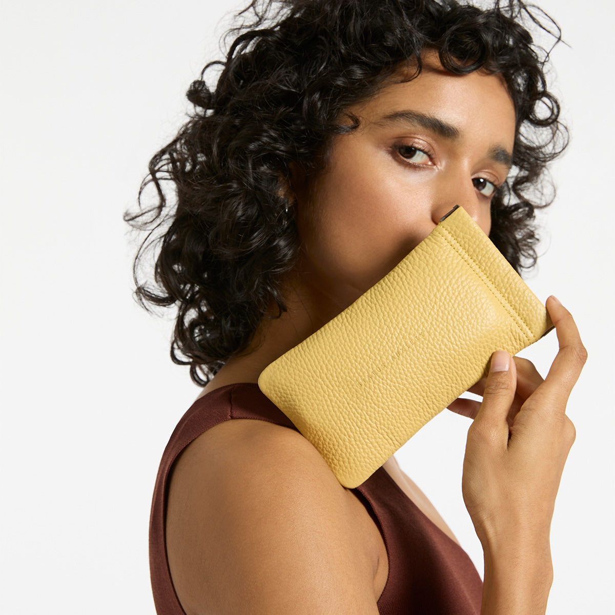 Status Anxiety Keepsake Leather Glasses Pouch Buttermilk